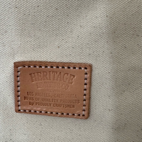 Heritage Leather Co VINTAGE PATCH  TOTE Canvas Tote With Suede Daytona 500 Patch - Picture 4 of 6